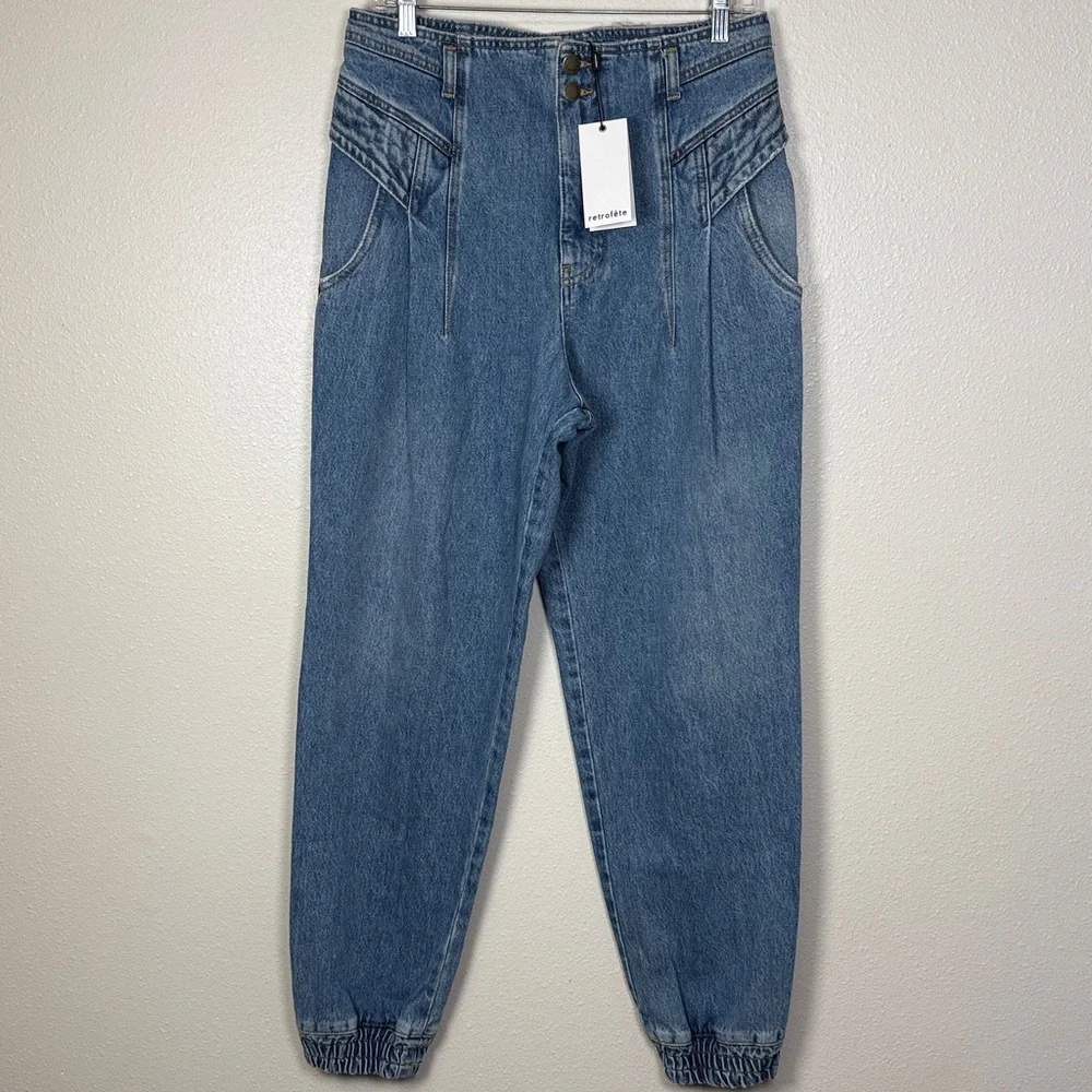 Retrofete‎ Revolve Miriam Pant Jeans 28 Brookhaven High Rise Baggy Pleated NEW - Picture 3 of 17